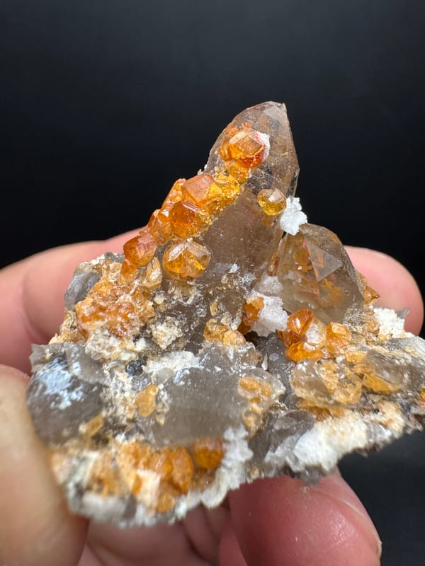Spessartine from Zhangzhou, Fujian, China, individual mineral specimen view 2