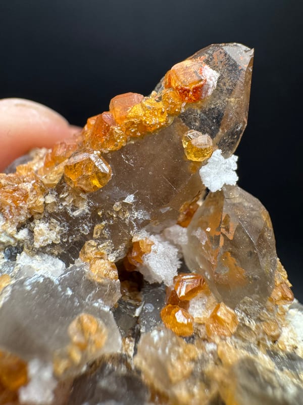 Spessartine from Zhangzhou, Fujian, China, individual mineral specimen view 3