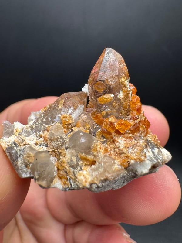 Spessartine from Zhangzhou, Fujian, China, individual mineral specimen view 4
