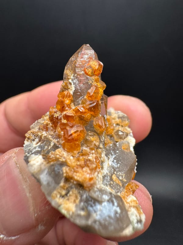 Spessartine from Zhangzhou, Fujian, China, individual mineral specimen view 5