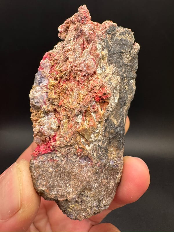 Unverified red mineral from Guizhou, China, individual mineral specimen view 1