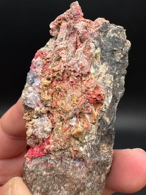Unverified red mineral from Guizhou, China, individual mineral specimen view 4