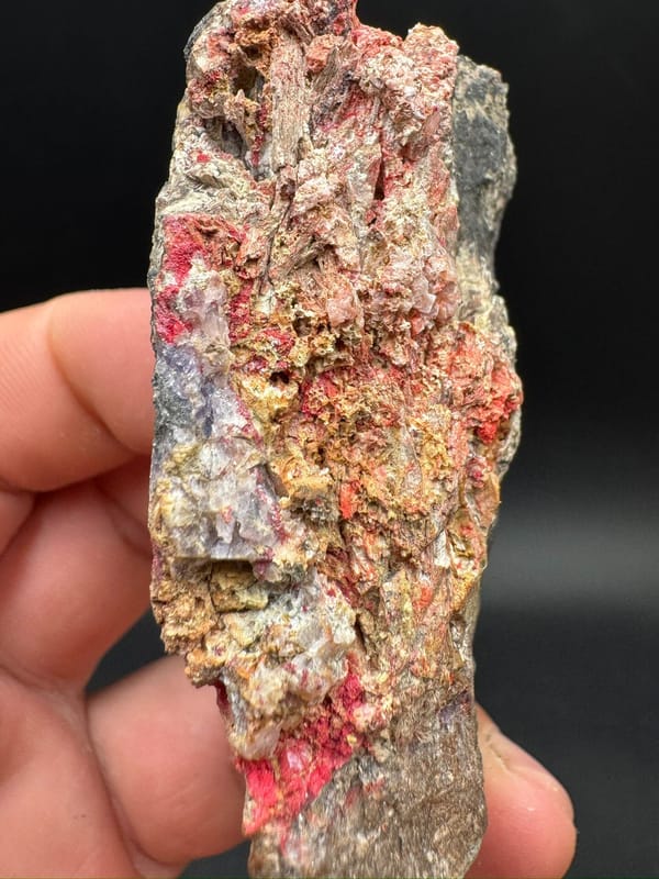 Unverified red mineral from Guizhou, China, individual mineral specimen view 7