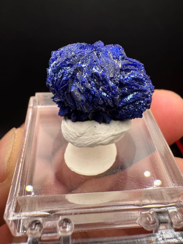 Azurite from Guangdong, China, individual mineral specimen view 4