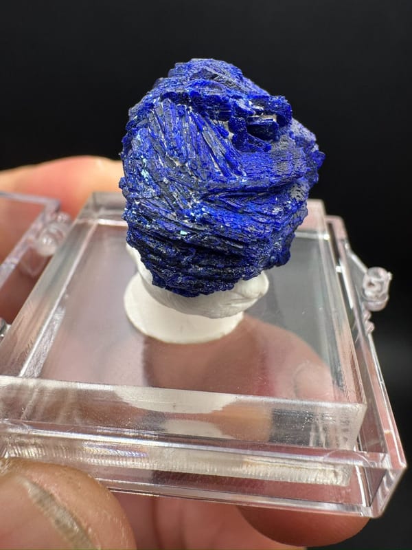 Azurite from Guangdong, China, individual mineral specimen view 5