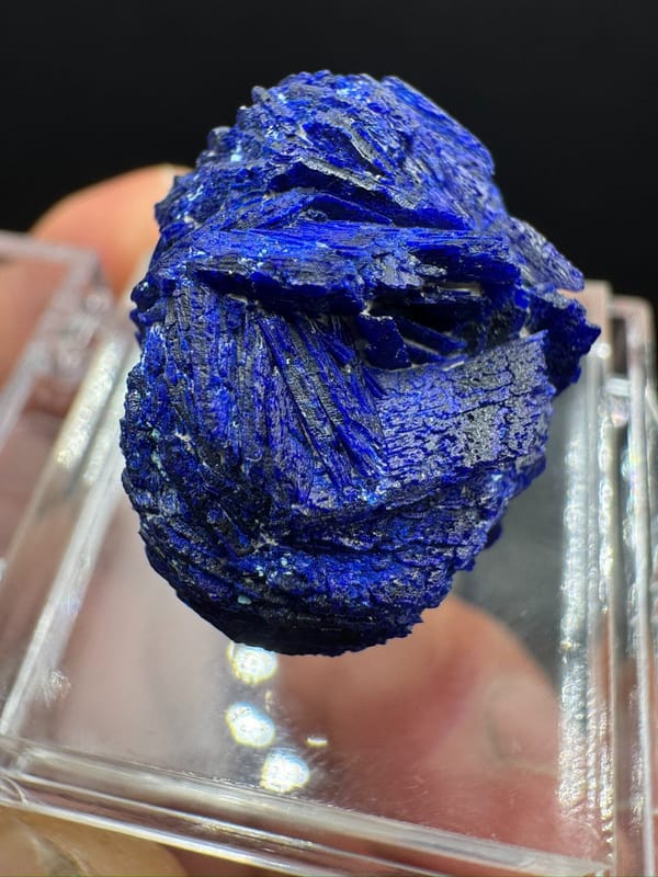 Azurite from Guangdong, China, individual mineral specimen view 7