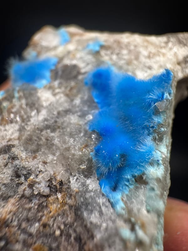 Cyanotrichite from Guizhou, China, individual mineral specimen view 4