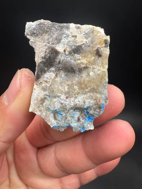 Cyanotrichite from Guizhou, China, individual mineral specimen view 5