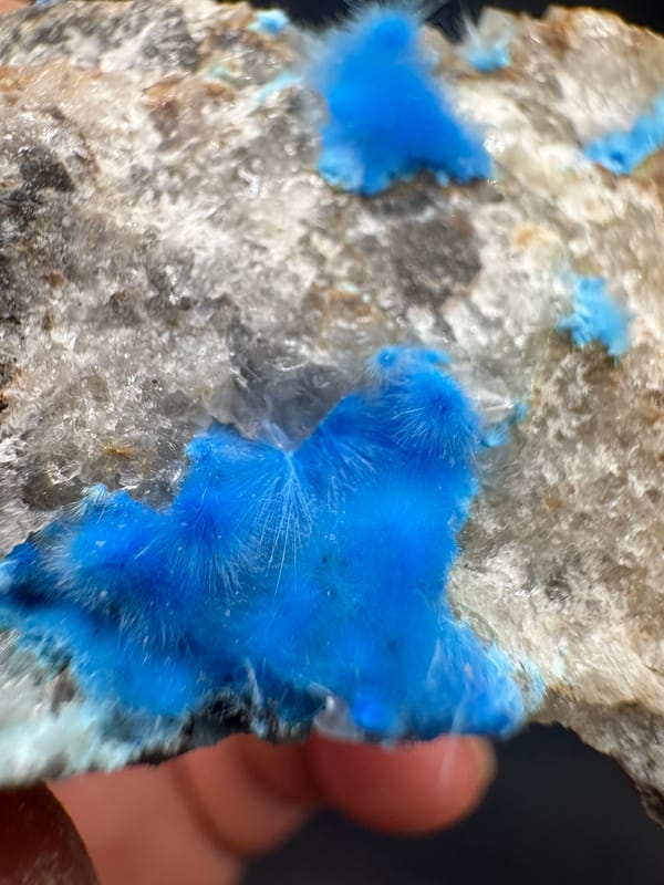 Cyanotrichite from Guizhou, China, individual mineral specimen view 6