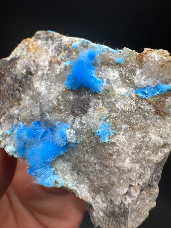Cyanotrichite from Guizhou, China, individual mineral specimen view 9