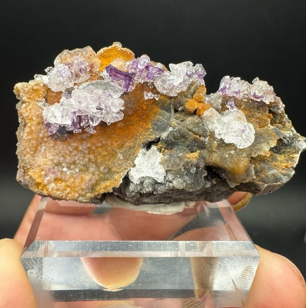 Yttrofluorite from Guizhou, China, individual mineral specimen view 1
