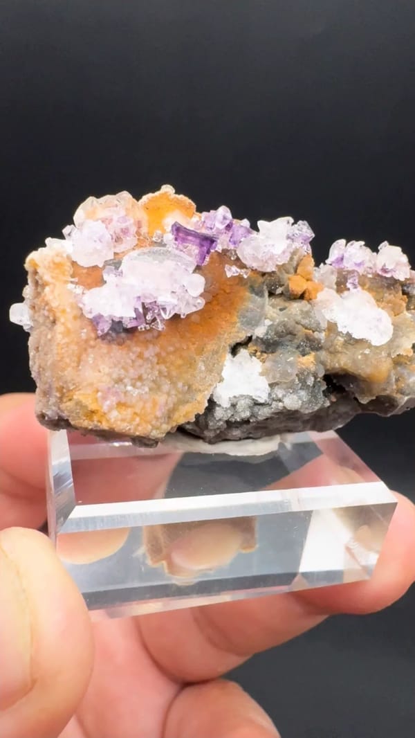 Yttrofluorite from Guizhou, China, individual mineral specimen view 9