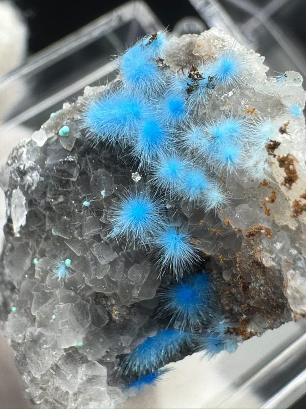 Cyanotrichite from Qinglong Co., Guizhou, China, individual mineral specimen view 4