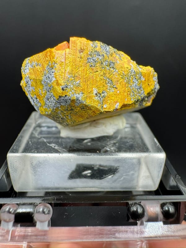 Orpiment from Shimen, Hunan, China, individual mineral specimen view 6