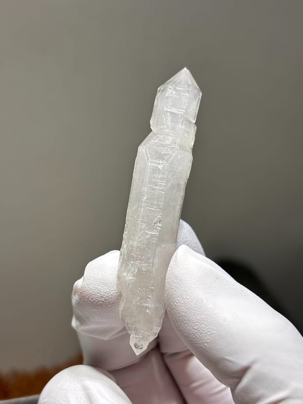 White sugar-core double-terminated quartz from Yunnan, China, second angle