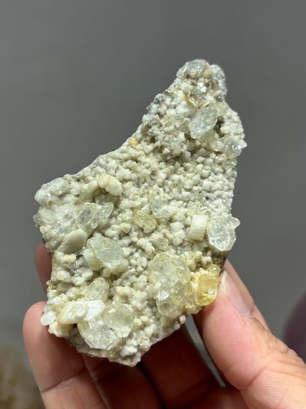 Mica plate with aquamarine grown on both faces from Xuebaoding, Sichuan, China, second angle