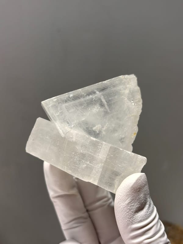 Clear baryte crystal group from Jinkouhe, Sichuan, China, second angle