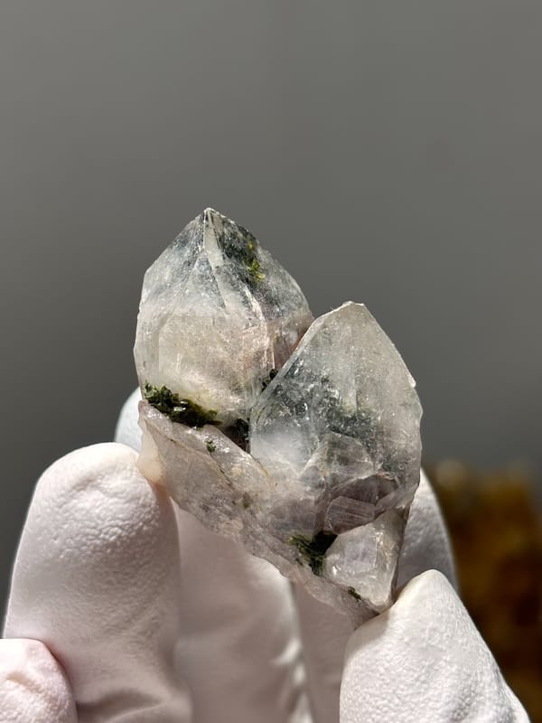 Garden quartz with green chlorite phantoms from Sichuan, China, second angle