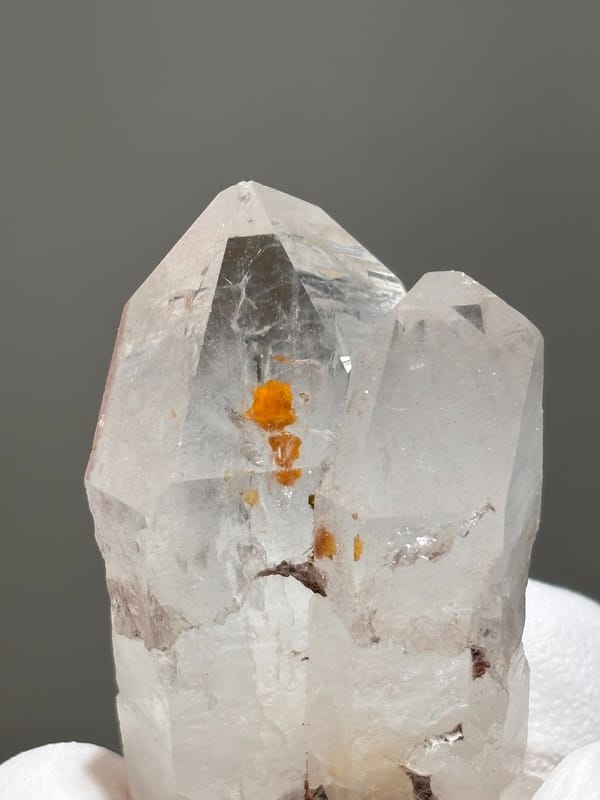 Garden quartz with orange specks inside from Sichuan, China, second angle