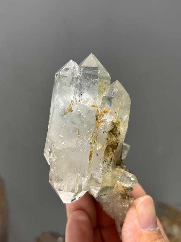 Garden quartz cluster with complete main crystal from Sichuan, China, second angle