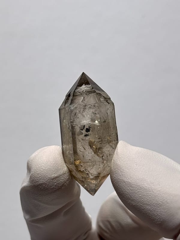 Smoky double-terminated quartz with phantom from Yunnan, China, second angle