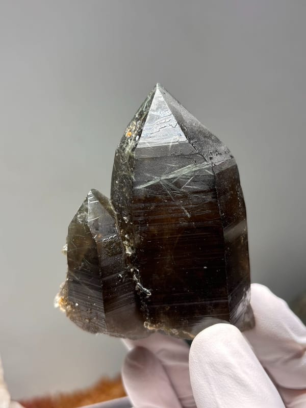 Smoky quartz floater from Brazil, natural mineral specimen, second angle