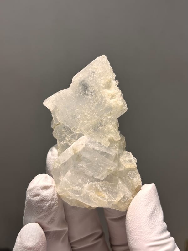 Pale etched baryte crystal group from Sichuan, China, second angle