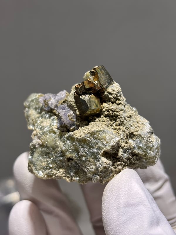 Pyrite with Fluorite — Inner Mongolia, China