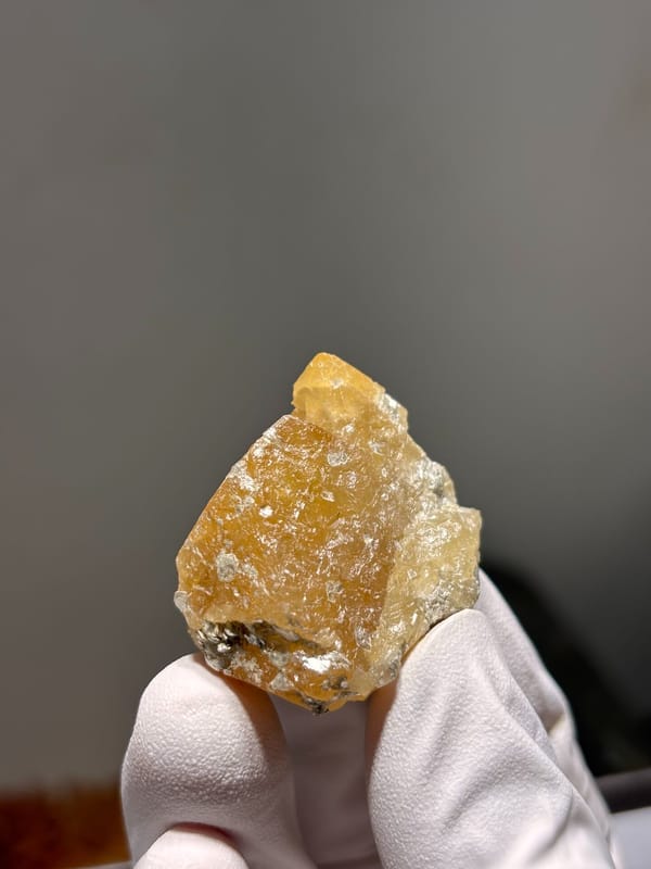 Golden-yellow scheelite crystal from Xuebaoding, Sichuan, China, second angle