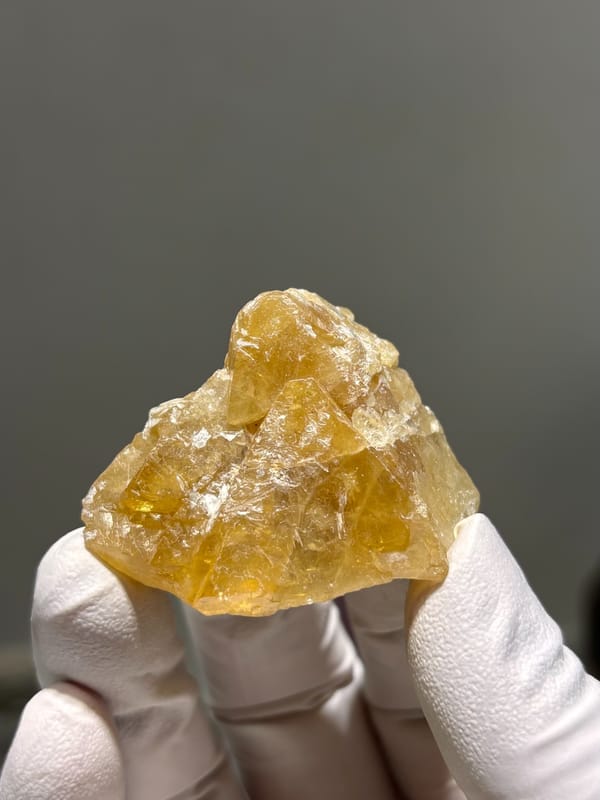 Honey-yellow scheelite crystal group from Xuebaoding, Sichuan, China, second angle