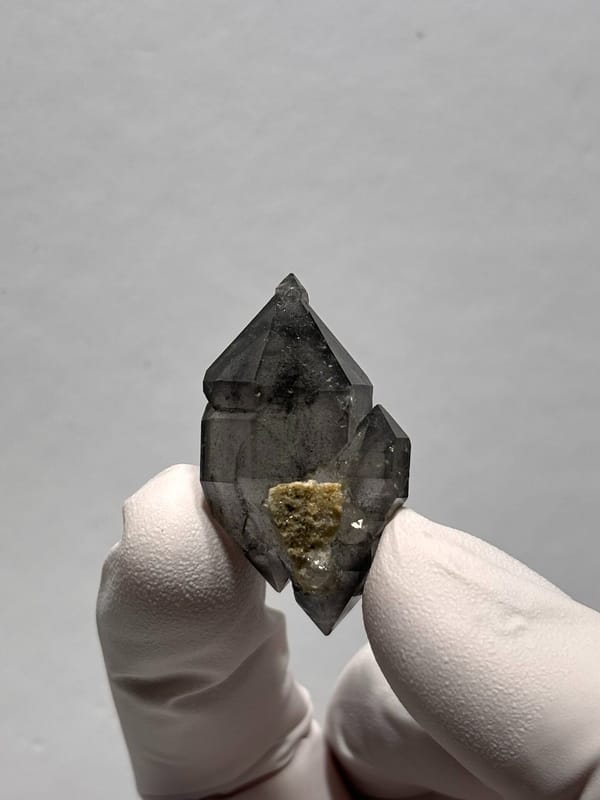 Black double-terminated quartz pair from Yunnan, China, second angle