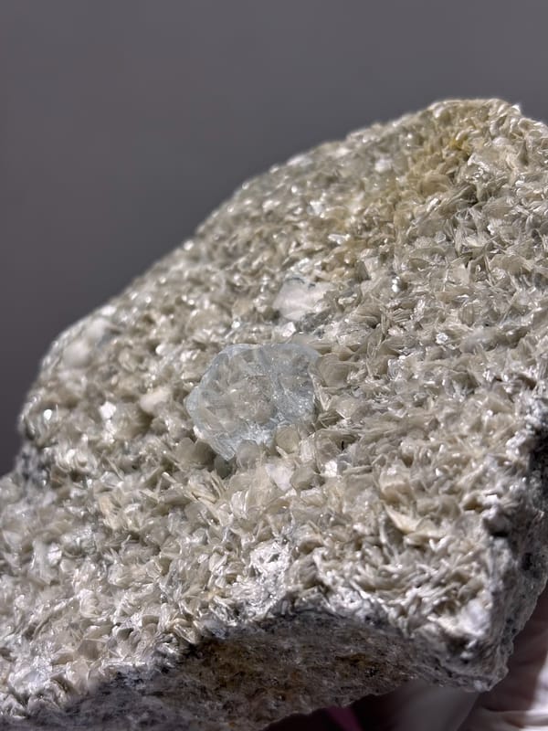Aquamarine with Mica — Xuebaoding, Sichuan, China · 11.4 cm