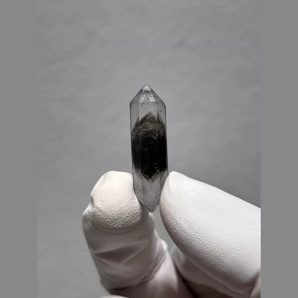Black-Core Double-Terminated Quartz from Yunnan, China — complete view