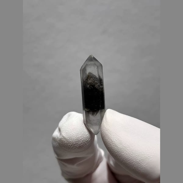 Black-Core Double-Terminated Quartz from Yunnan, China — alternate view