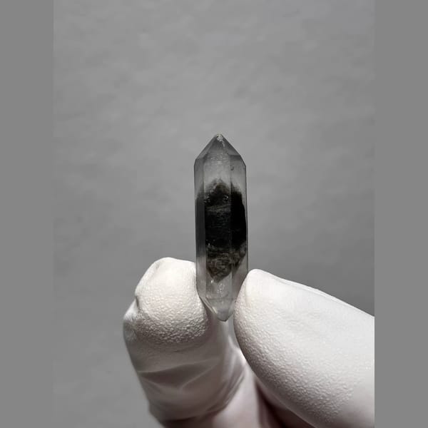 Black-Core Double-Terminated Quartz from Yunnan, China — alternate view