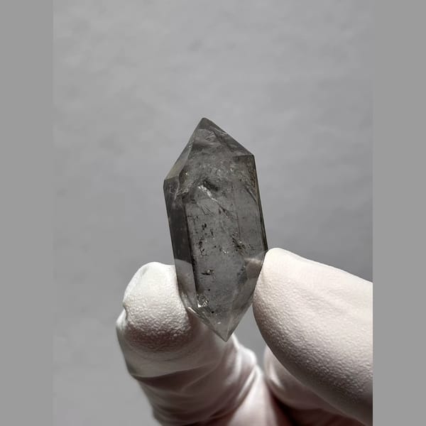 Drifting-Sand Double-Terminated Quartz from Yunnan, China — detail view