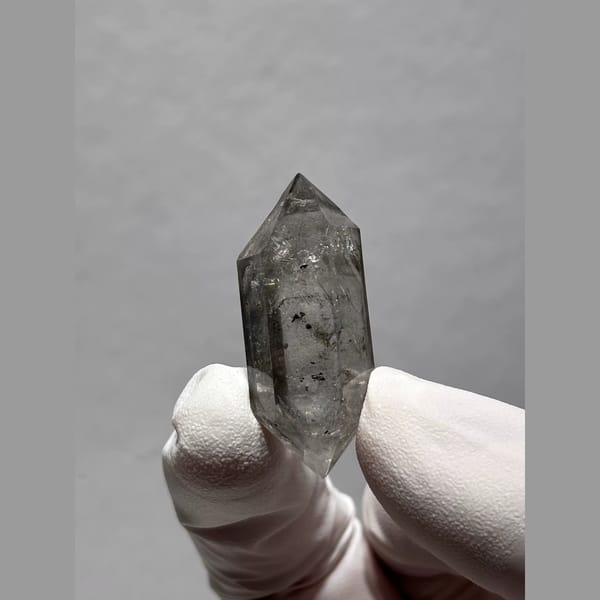 Drifting-Sand Double-Terminated Quartz from Yunnan, China — detail view