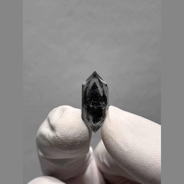 Black-Core Double-Terminated Quartz from Yunnan, China — complete view