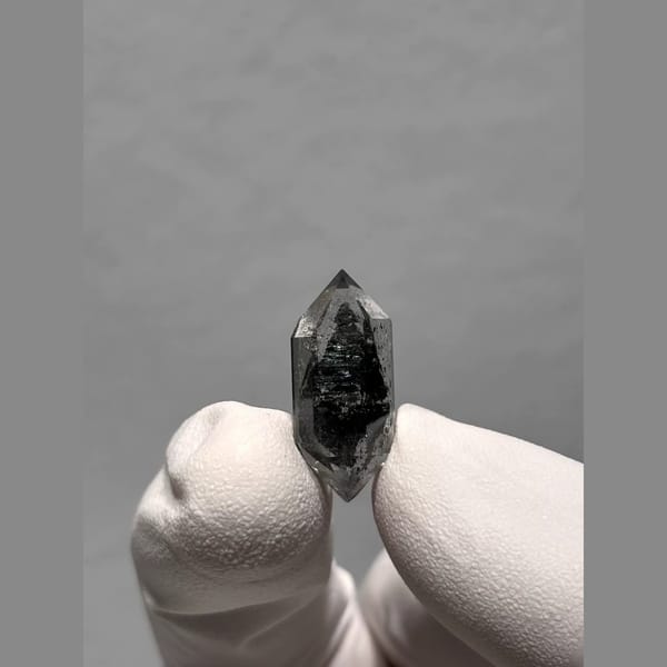 Black-Core Double-Terminated Quartz from Yunnan, China — alternate view