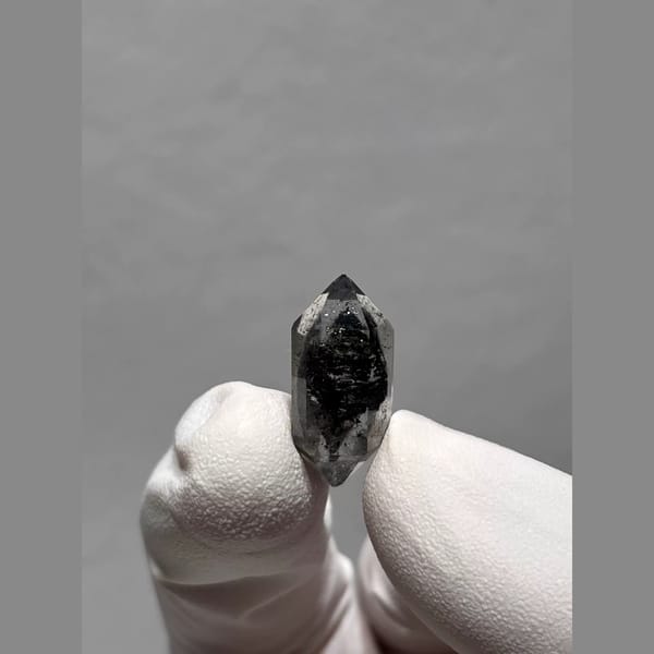 Black-Core Double-Terminated Quartz from Yunnan, China — alternate view
