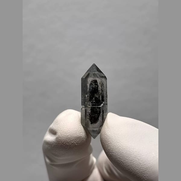 Black-Core Double-Terminated Quartz from Yunnan, China — complete view
