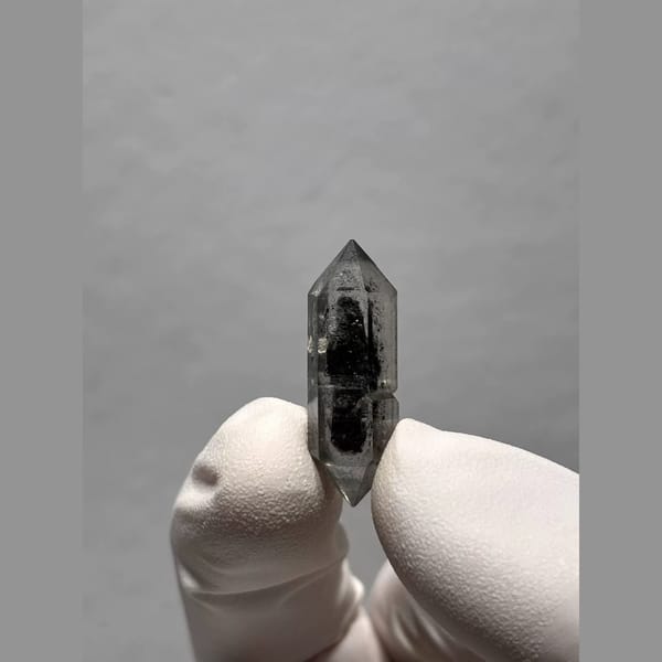 Black-Core Double-Terminated Quartz from Yunnan, China — alternate view