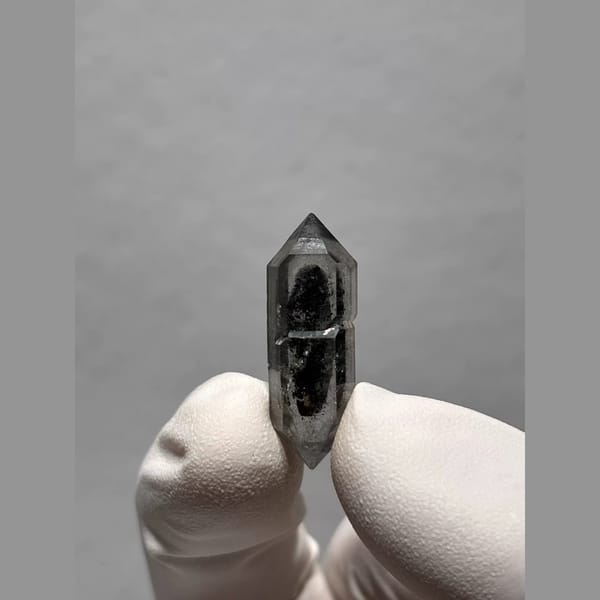 Black-Core Double-Terminated Quartz from Yunnan, China — alternate view