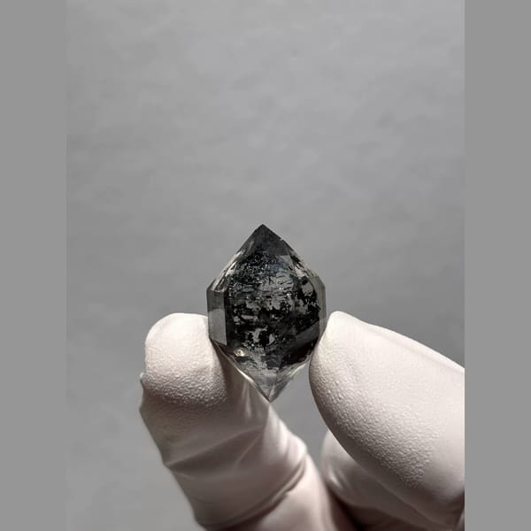 Bright Double-Terminated Quartz from Yunnan, China — complete view