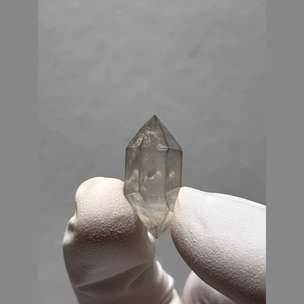 Sketch-Inclusion Double-Terminated Quartz from Yunnan, China — detail view