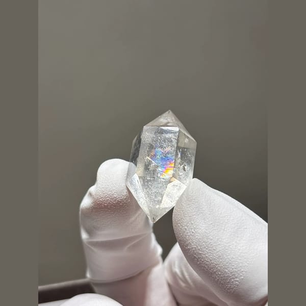Bright Double-Terminated Quartz from Yunnan, China — complete view