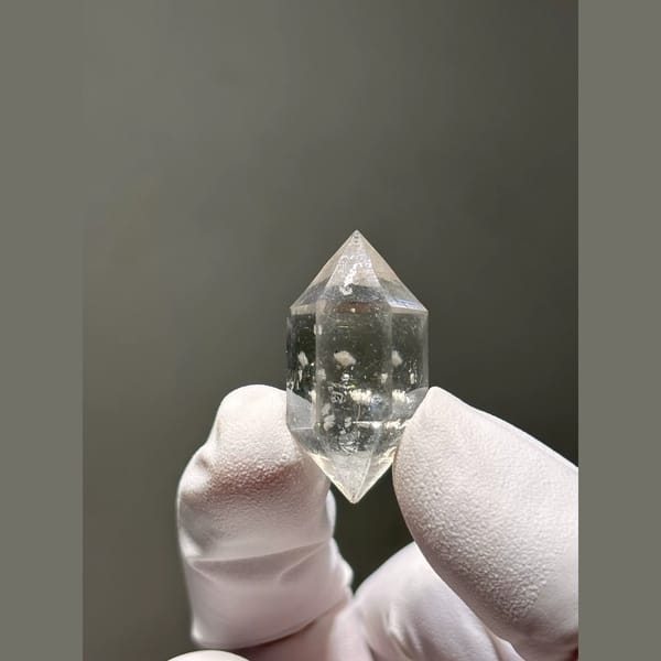 Bright Double-Terminated Quartz from Yunnan, China — alternate view