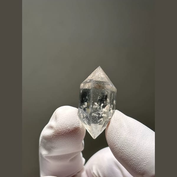 Bright Double-Terminated Quartz from Yunnan, China — alternate view