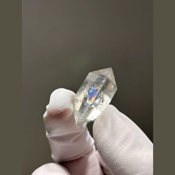 Bright Double-Terminated Quartz from Yunnan, China — detail view