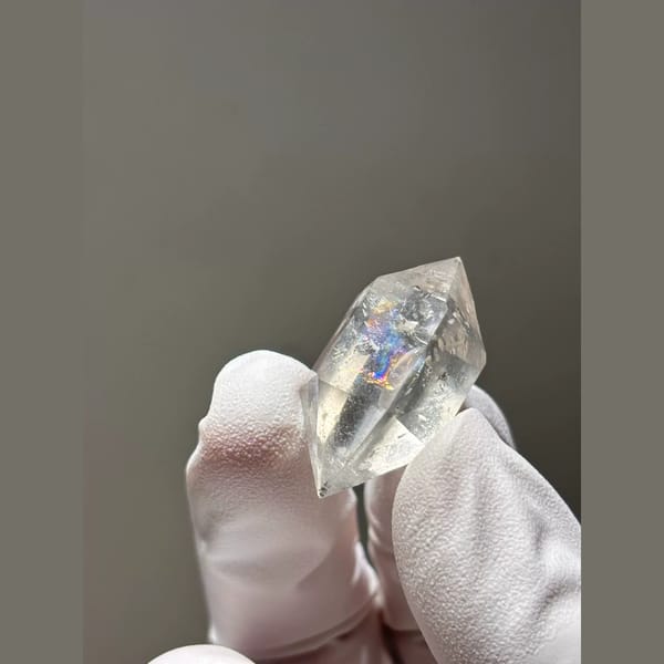Bright Double-Terminated Quartz from Yunnan, China — detail view